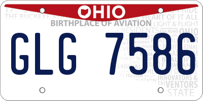 OH license plate GLG7586