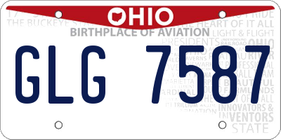 OH license plate GLG7587