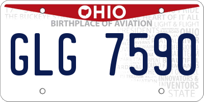 OH license plate GLG7590