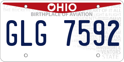 OH license plate GLG7592