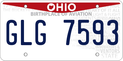 OH license plate GLG7593