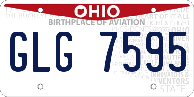 OH license plate GLG7595