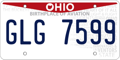 OH license plate GLG7599