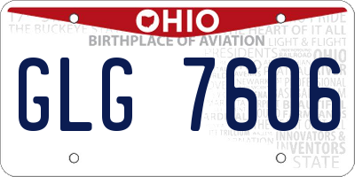 OH license plate GLG7606