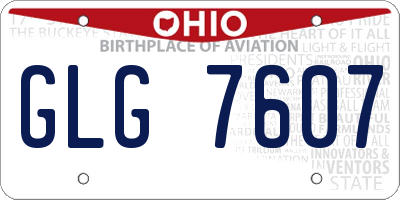 OH license plate GLG7607