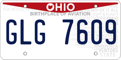 OH license plate GLG7609