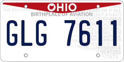 OH license plate GLG7611