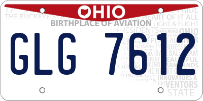 OH license plate GLG7612