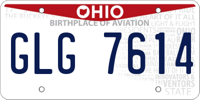 OH license plate GLG7614