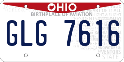 OH license plate GLG7616
