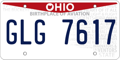 OH license plate GLG7617