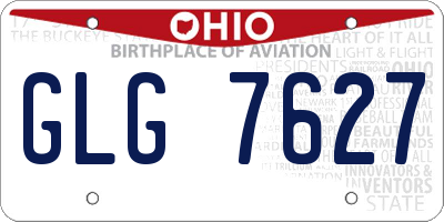 OH license plate GLG7627