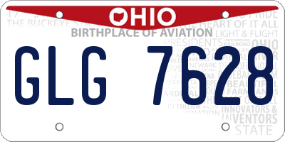 OH license plate GLG7628