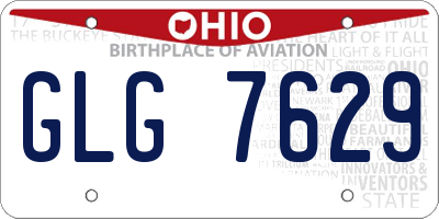 OH license plate GLG7629