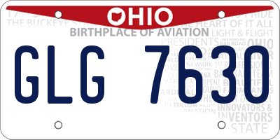 OH license plate GLG7630