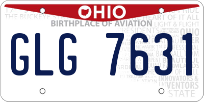 OH license plate GLG7631
