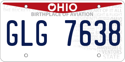 OH license plate GLG7638