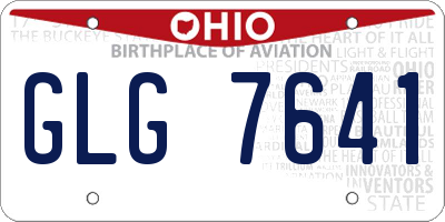 OH license plate GLG7641