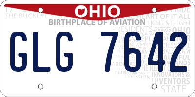 OH license plate GLG7642