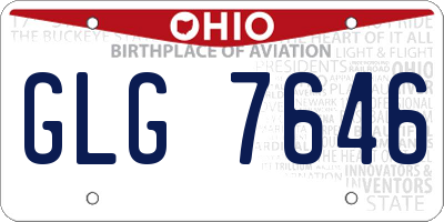 OH license plate GLG7646