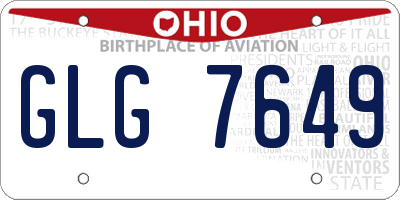OH license plate GLG7649
