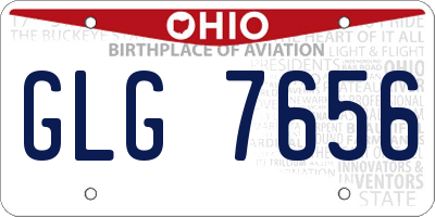 OH license plate GLG7656