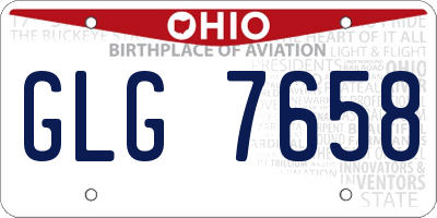 OH license plate GLG7658