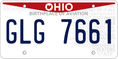 OH license plate GLG7661