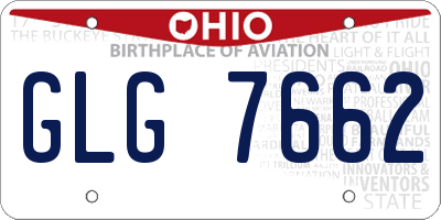 OH license plate GLG7662