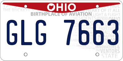 OH license plate GLG7663