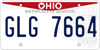 OH license plate GLG7664