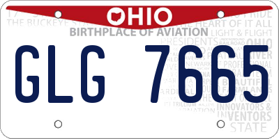 OH license plate GLG7665