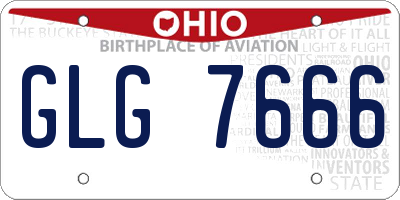 OH license plate GLG7666