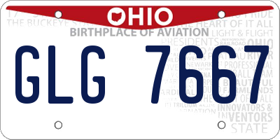 OH license plate GLG7667