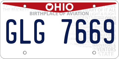 OH license plate GLG7669