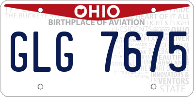 OH license plate GLG7675