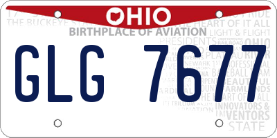 OH license plate GLG7677