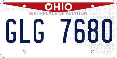 OH license plate GLG7680