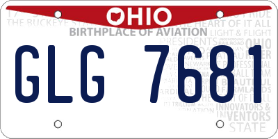 OH license plate GLG7681