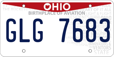OH license plate GLG7683