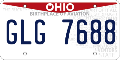 OH license plate GLG7688