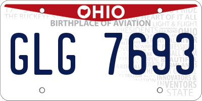 OH license plate GLG7693