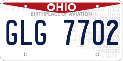 OH license plate GLG7702
