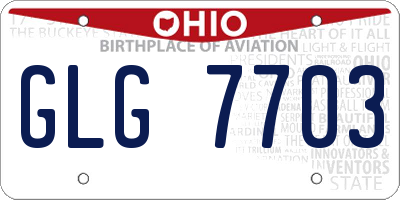 OH license plate GLG7703