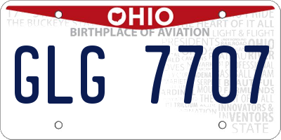 OH license plate GLG7707