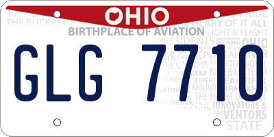 OH license plate GLG7710