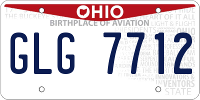 OH license plate GLG7712