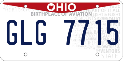 OH license plate GLG7715