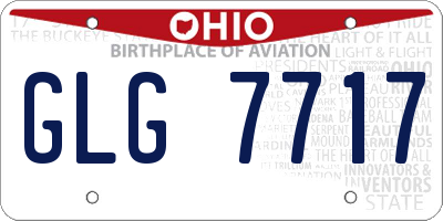 OH license plate GLG7717