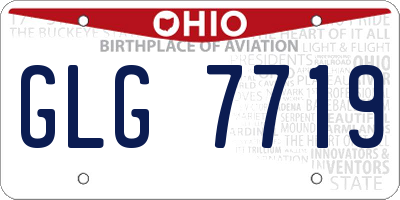 OH license plate GLG7719